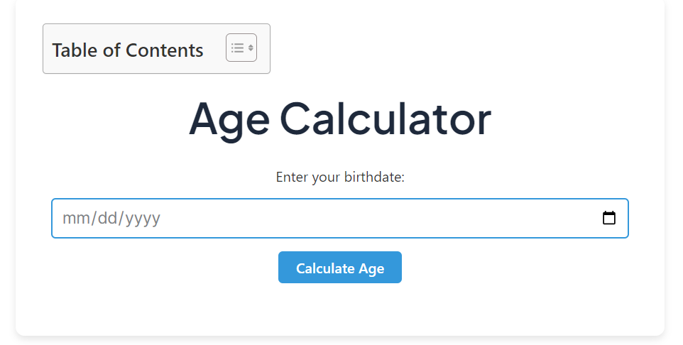 Best Age calculator